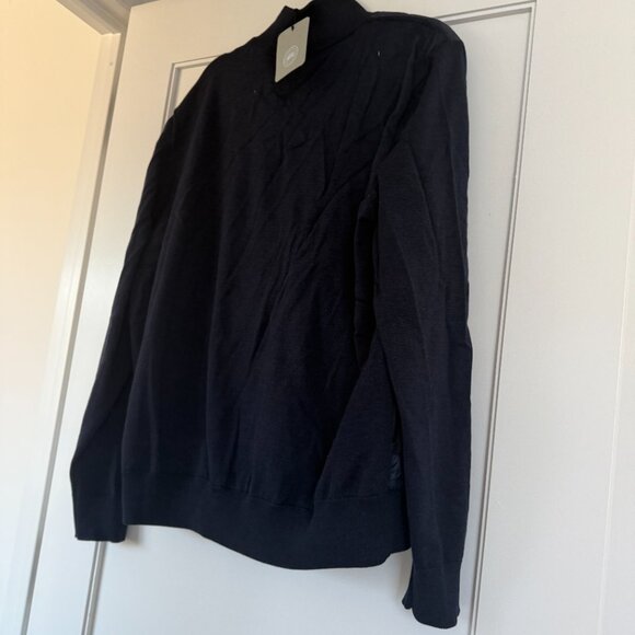 NWT Canada Goose Men's HyBridge Knit Packable Jacket Navy Wool Knit Down Filled - Picture 7 of 8